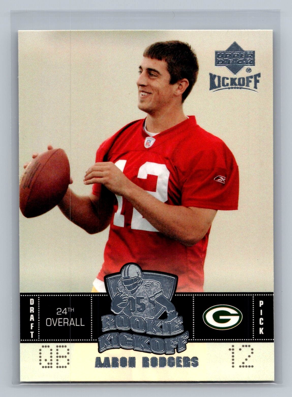 Aaron Rodgers 2005 Upper Deck Kickoff #91 Rookie RC Packers