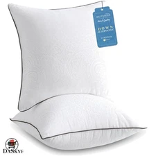 Luxurious 26x26 Euro Pillows Set of 2 - Soft, Supportive, Machine Washable