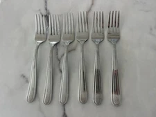 Mikasa 18/10 Stainless Flatware Lot Of Forks (6) Unknown Pattern Dinner EUC