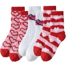 3 Pairs Fuzzy Socks - Fuzzy Socks for Women Women's Winter Super Soft Warm Co...