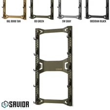 Tactical Horizontal 5 Gun Rifle Rack Hanger Shotgun Wall Mount Display + 10 Hook