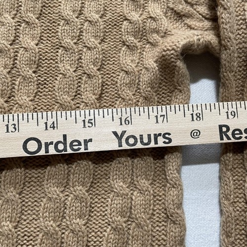 Vintage Gucci Sweater Womens Large Camel Hair Turtleneck Cable Knit Made Italy - Picture 10 of 14