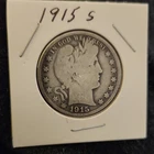 1915 S Barber Half Dollar San Francisco Silver 50C Circulated US Coin