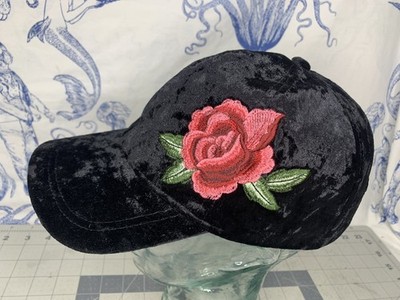 David And Young Hat Ball Cap Velour Hat Adjustable Black (A3)