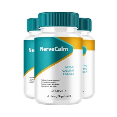 3-Pack Nerve Calm Capsules NerveCalm Max Strength Advanced Formula -180 Capsules