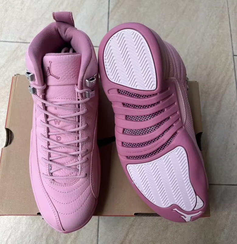 pink jordan 12 mens