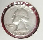 1958-D Silver Washington Quarter *90% Silver*  CIRCULATED CONDITION
