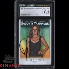 Paige Spiranac signed 2021 Upper Deck Goodwin Card JSA CGC Slab Golf Auto C6039