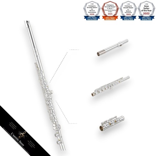 Silver Plated Flute 16 Holes E Mechanism Case Beginner or Practice Use