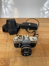 Petri FT EE 35mm SLR Film Camera w/ 55mm f1.8 Lens  Case Vintage Japan As-Is