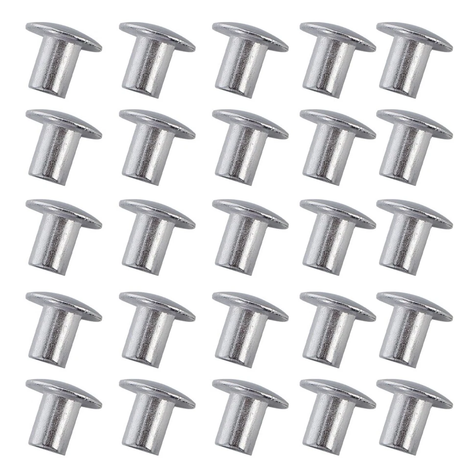 200 Pcs Tone Semi Tubular Aluminum Alloy Flat Rivets for Assembly Use - Image 4 of 4