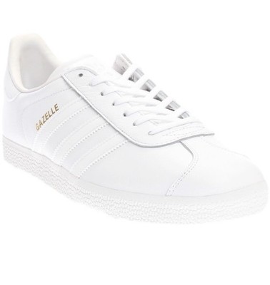 adidas Gazelle White Leather Men's Breathable Casual Sneaker Size 7.5 NWT
