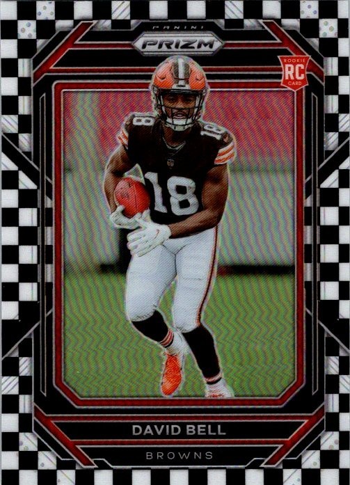 2022 Panini Prizm #334 David Bell SSP Black and White Checker Board RC Rookie