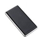 Cigarette Case Stylish Leather Surface Metal Box for 14 120mm, Black