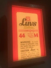 Vintage Luvs Deluxe 80s  Diaper Light Box 5x4in