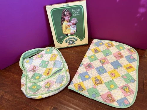 Vintage Cabbage Patch Kids Accessory Bundle Doll Carrier Diaper Bag Sleeping Bag