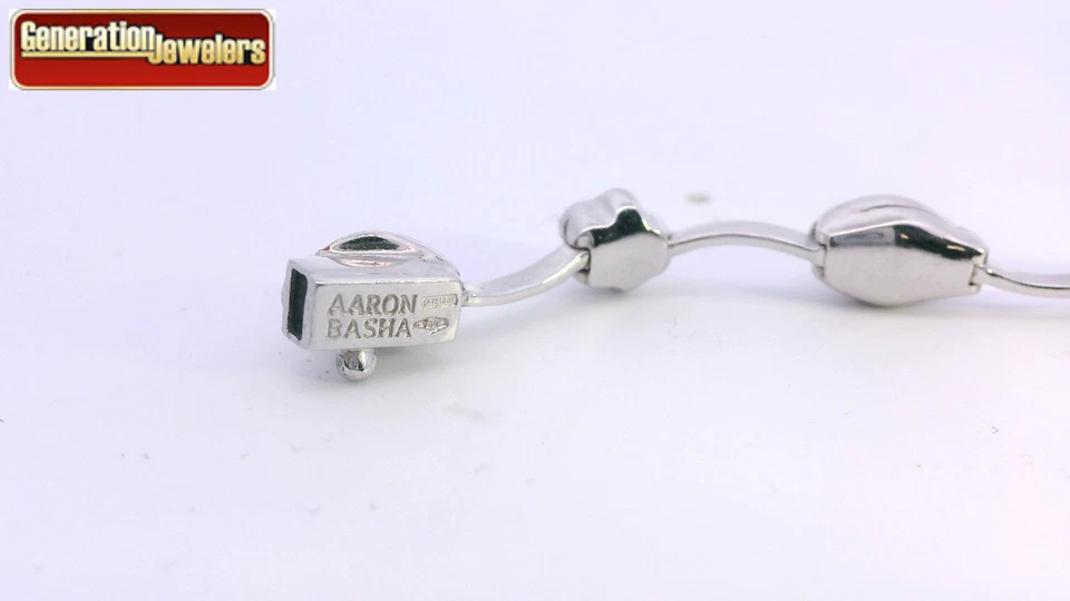 BRAZALETE LADYBUG DIAMANTE H/SI AARON BASHA 1.00CTTW ORO BLANCO 18K 14 GRAMOS Foto 3 de 4