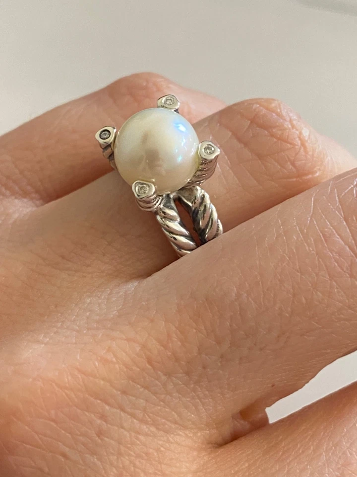 David YURMAN Pearl and Diamond Ring size 8 - Image 2 of 4