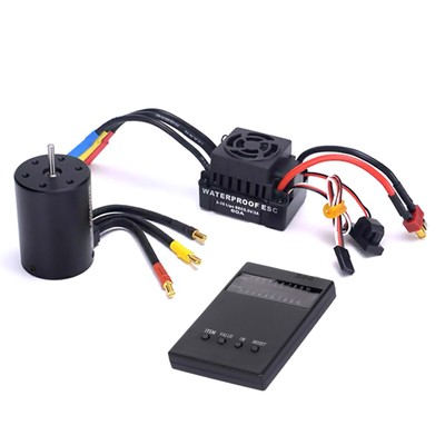 60A Brushless Regler 3650 3900KV Brushless Motor Programmierkarte Kit 1/10 RC Auto