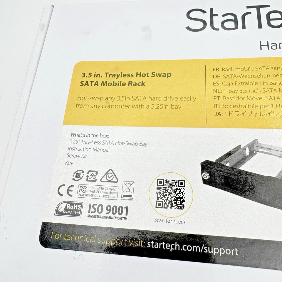 StarTech 5.25in Trayless Hot Swap Mobile Rack for 3.5in Hard Drive - Image 2 of 4