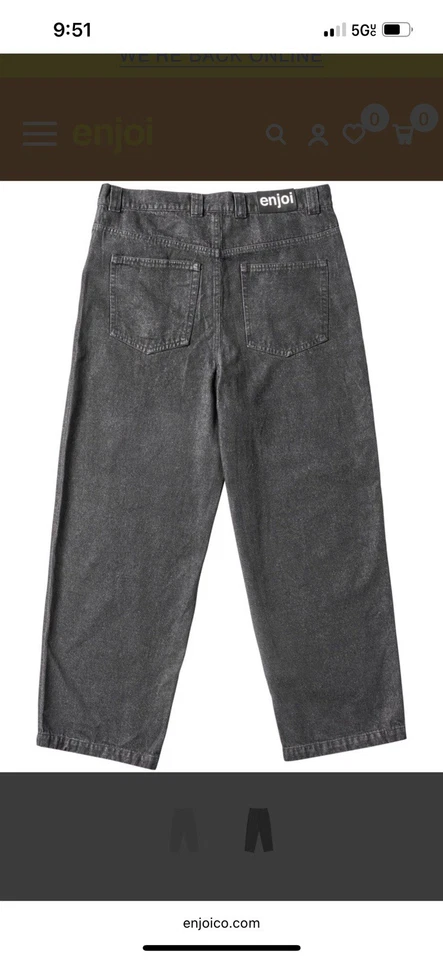 Ropa Enjoi Skateboards - Fader Denim Verde Talla 36 - Primavera 2023 Muestra Foto 4 de 4