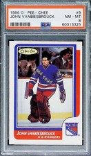 1986-87 O-Pee-Chee Hockey John Vanbiesbrouck Boston Bruins 9 PSA 8 NM-MT