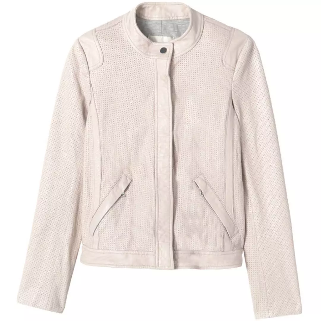 Rebecca taylor perforated leather best sale jacket