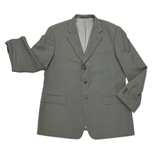 Tallia UOMO Sports Blazer Jacket Men's 44R Tan 3 Button Single Breasted Suit USA