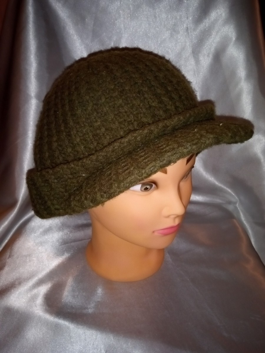 J CREW CABLE KNIT NEWSBOY HAT CAP GREEN ONE SIZE | eBay