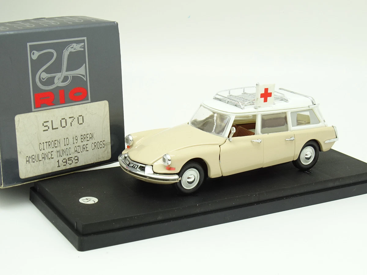 Modèle Réduit Ambulance Citroën ID19 - Marque Rio - Échelle 1/43 - Occasion