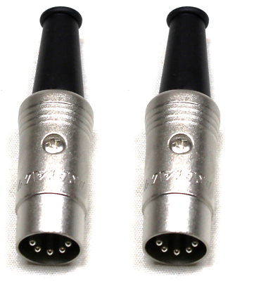 2) Two Genuine REAN by NEUTRIK NYS322 DIN 5-PIN Male Midi Cable