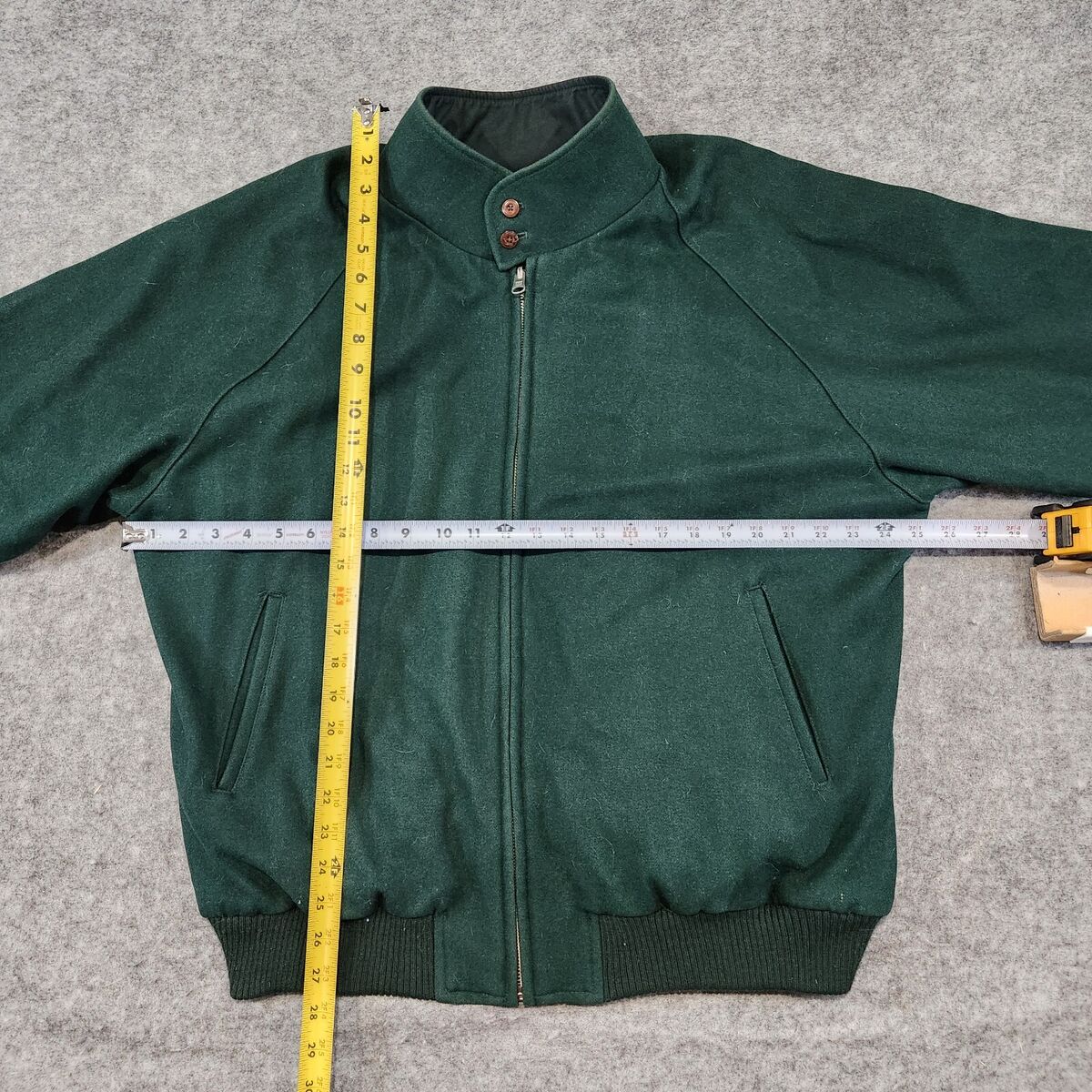 VTG Melton Bomber By Evergreen Mens XL Green Wool Reversible VTG Melton Bomber By Evergreen Mens XL Green Wool Reversible