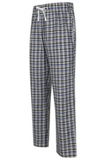 Mens Lounge Pants Lightweight White Multi Check Cotton Flannel Irish