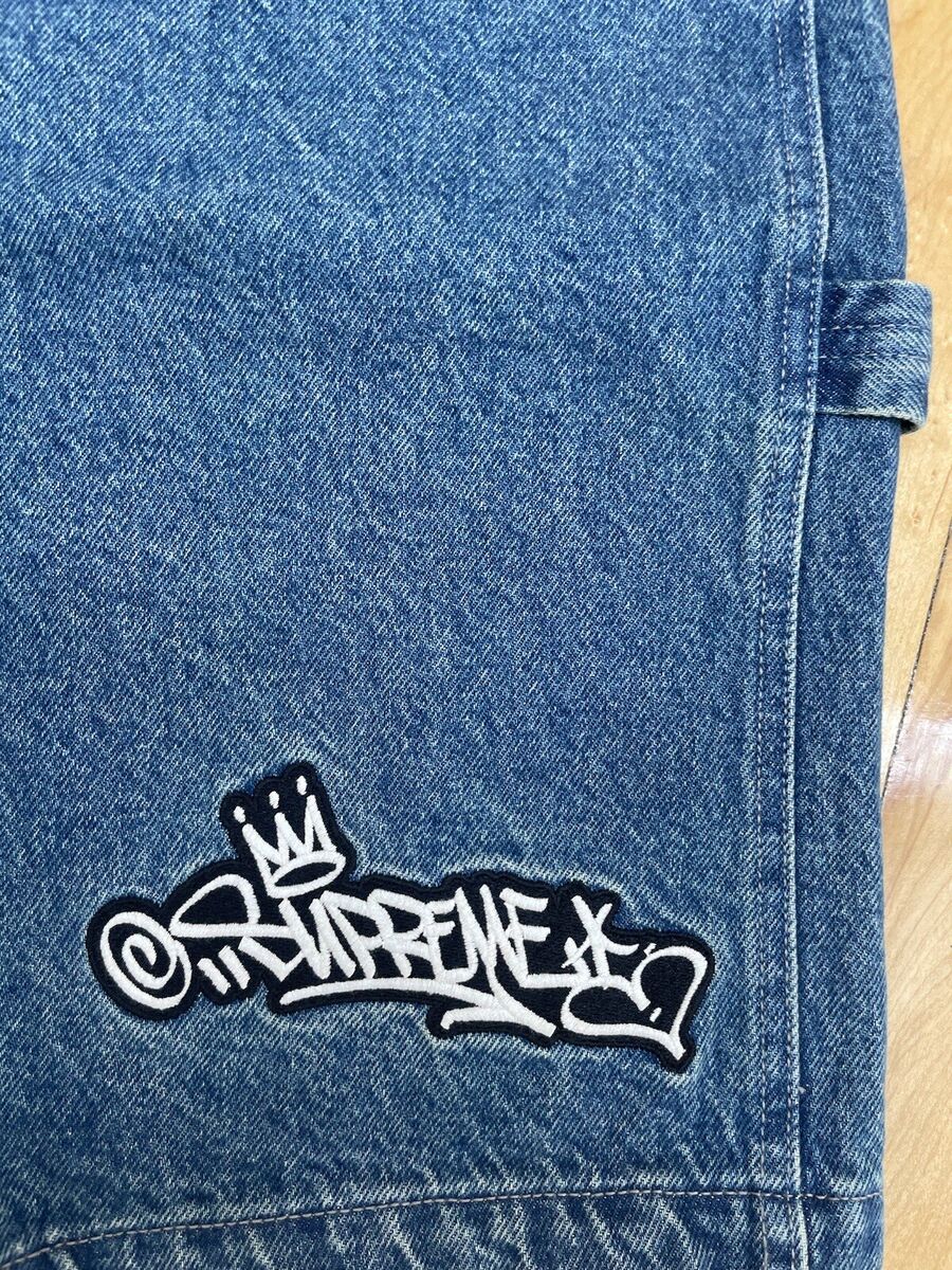 Supreme Hand Style Denim Painter Shorts | eBay