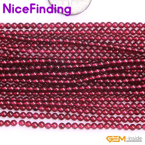 Natural Red Garnet Gemstone Beads For Jewelry Making Loose Beads Strand 15" DIY - Picture 23 of 46