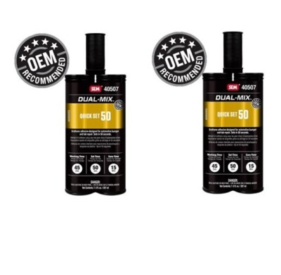 #ad SEM 40507 Dual Mix Quick Set 50 Plastic Repair amp; Bonding 7 oz. 2 Pack $113.99