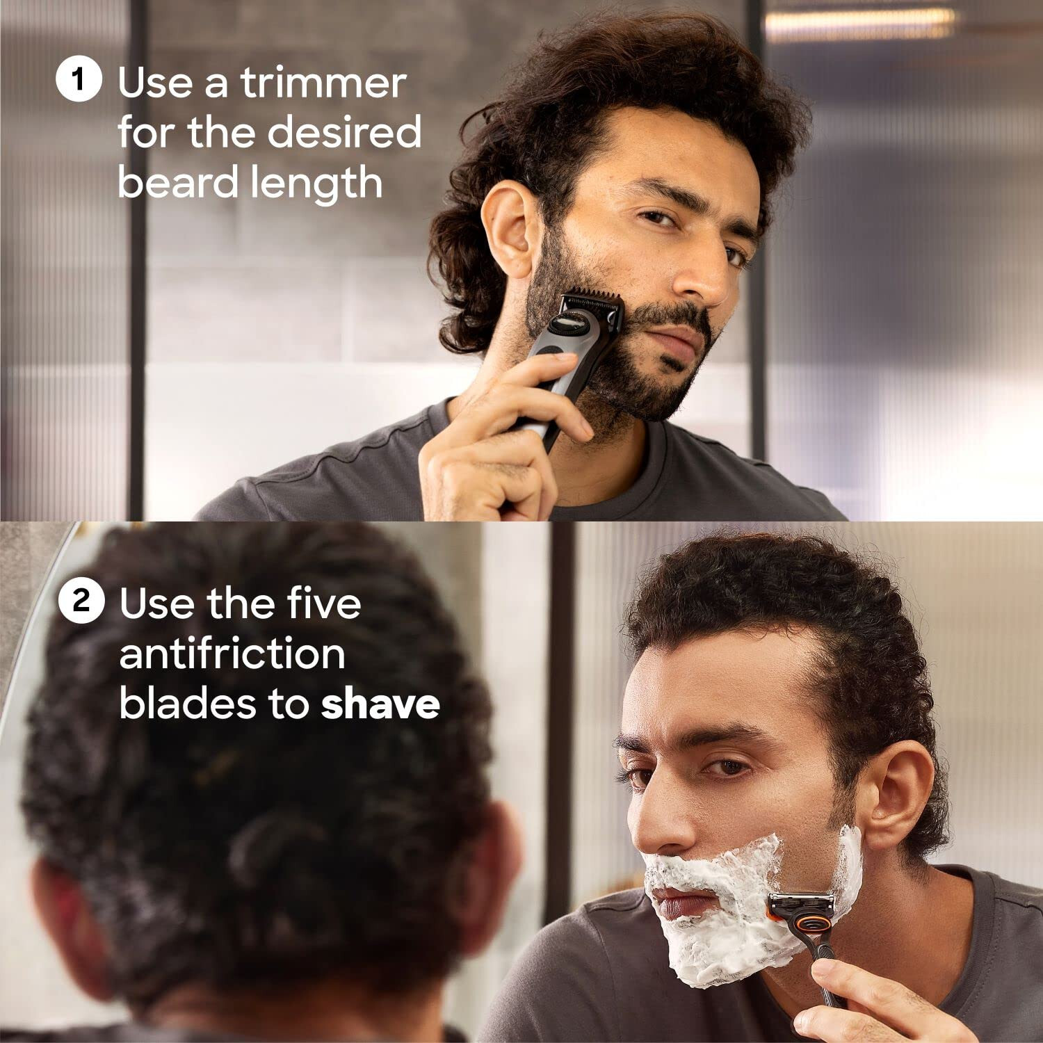 Gillette Fusion Manual Blades 8 Pc For men with styling back blade