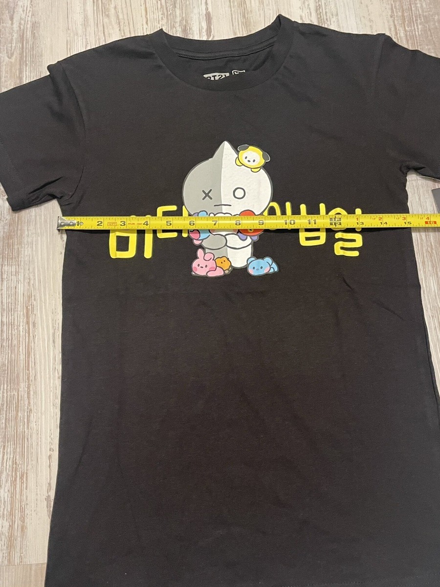 NEW BT21 Line Friends Minini Black T-Shirt Size Small Official BTS