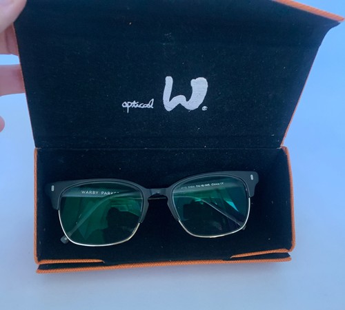 Warby Parker Eyeglasses Frames AMES W 3103 Black Silver Square 54-18-145 - Picture 12 of 12