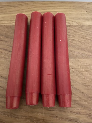 Red Dinner Candles x 4 - Picture 3 of 4