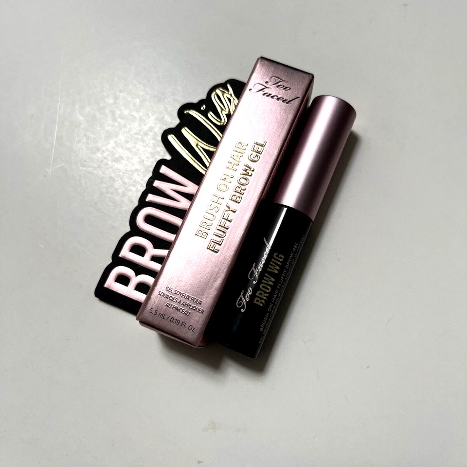New Original Too Faced Brow Wig Brush-On Hair Fluffy Brow Gel SOFT BLACK Eyebrow - Image 2 of 3