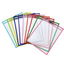 1 pcs Resuable Dry Erase Pockets Assorted Colors Stationery Supplies For Office
