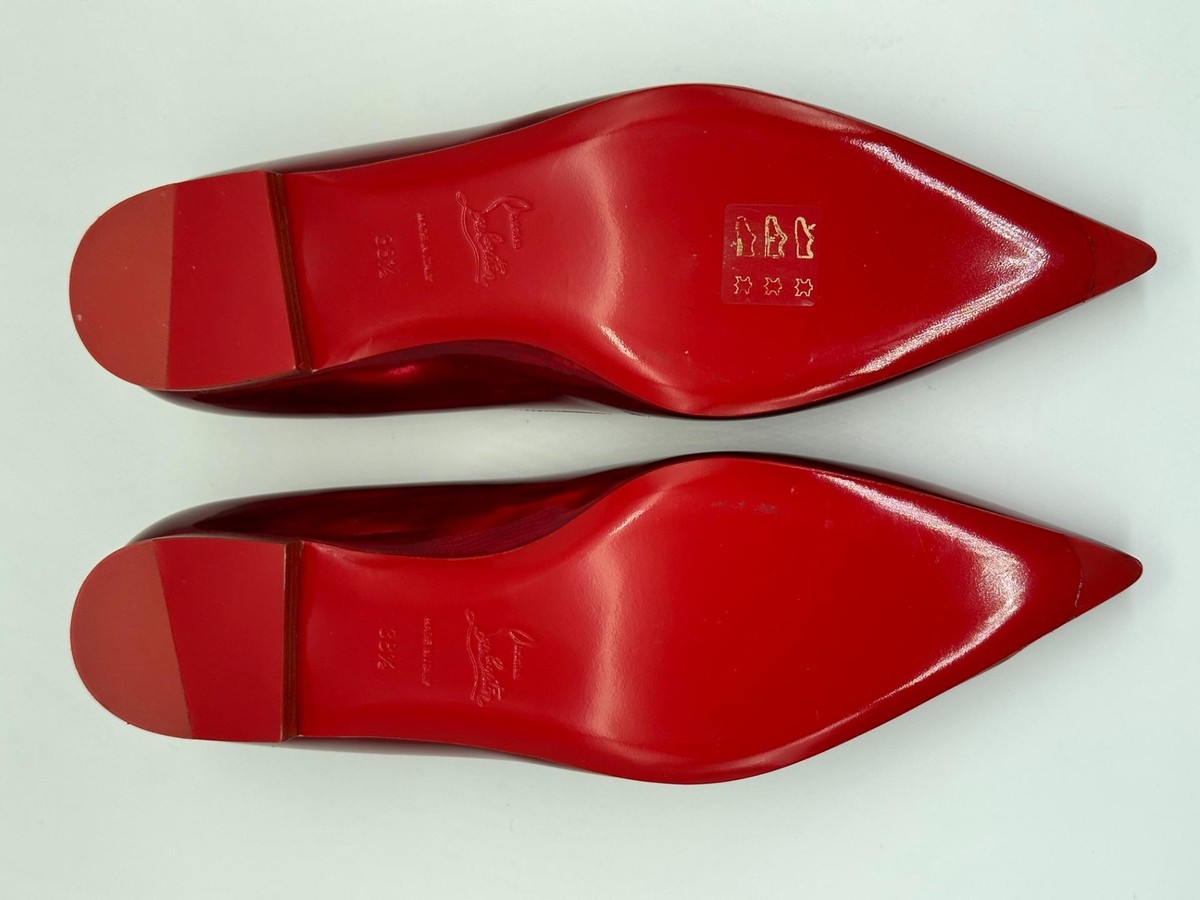 Christian Louboutin HOT CHICKITA Scallop Patent Ballerina