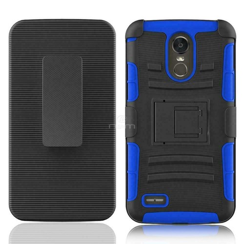 For LG Stylo 3 /4 Plus Armor Hard Case With Kickstand Belt Clip+Screen Protector - Picture 8 of 23