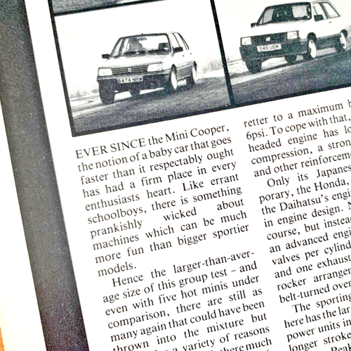 NOVA 1.3 SR v CIVIC v 205 v CHARADE v POLO ORIGINAL CLASSIC CAR ROAD TEST REVIEW - Picture 5 of 8