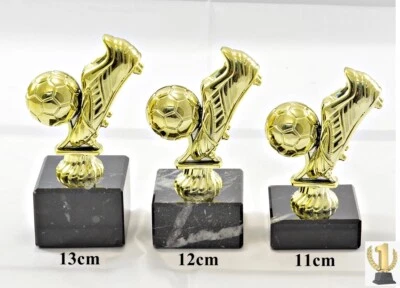 EIGENMARKE Fußball Trophäe / Pokal 3er set oder einzeln incl. Beschriftung