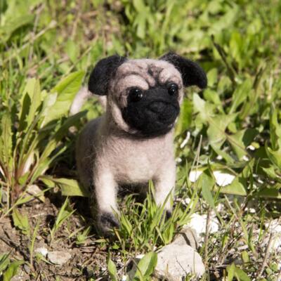 Charivna Mit Felting kit Pugdog V-149C