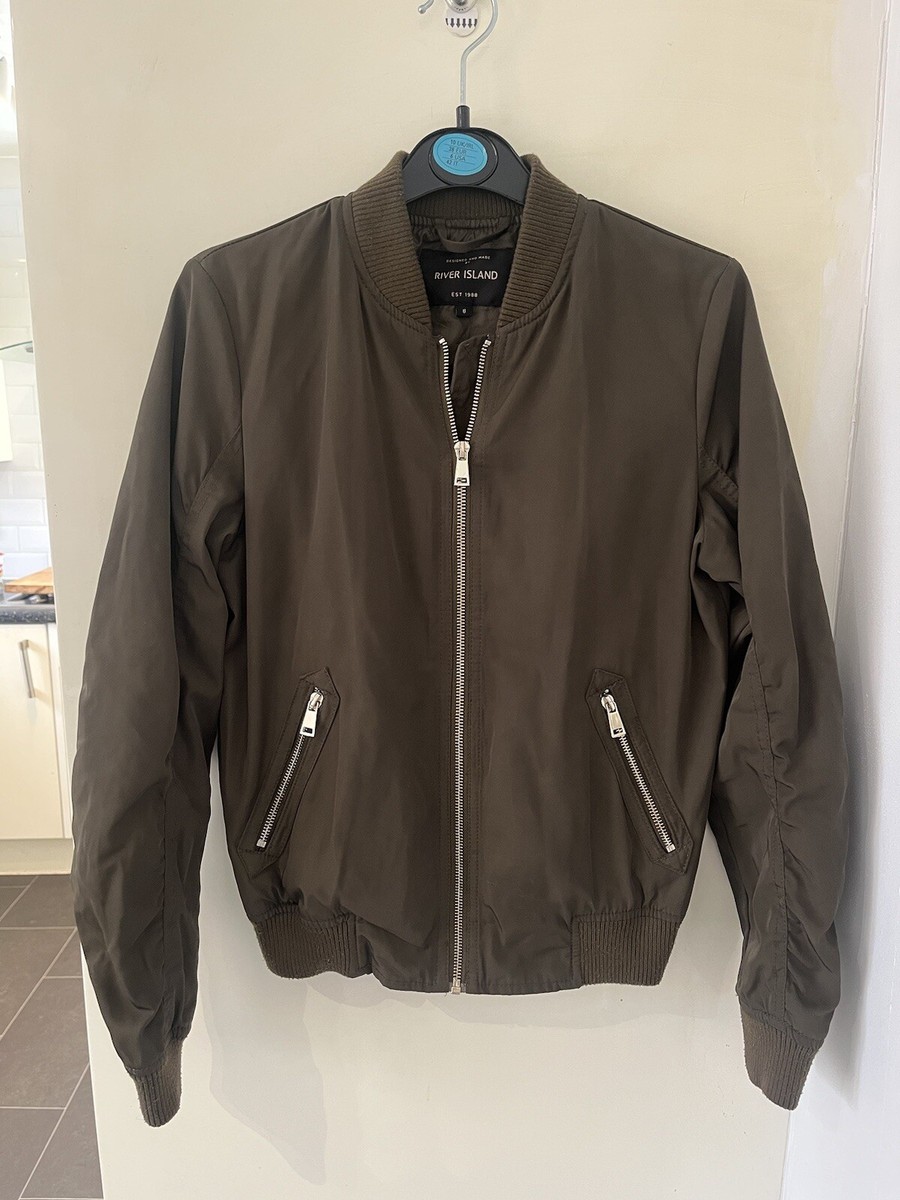 RIVER ISLAND Khaki Bomber Jacket UK