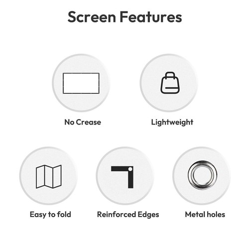 Portable Projector Screen Portable Outdoor Home Movie Cinema 16:9 HD 1080P 150in - Picture 3 of 12
