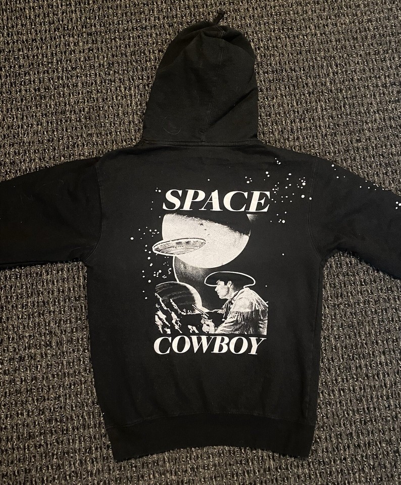 Kacey Musgraves Small Black Space Cowboy Hoodie Black And White